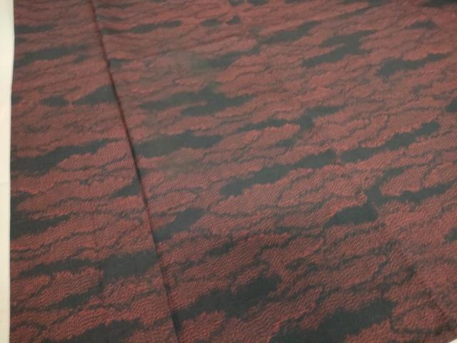 平和屋着物▽上質な紬 単衣 雲霞文 正絹 逸品 DAAS0744az