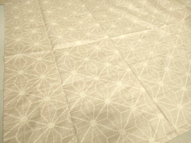 平和屋着物▽本場大島紬 単衣 麻の葉文 正絹 逸品 DAAS0741az