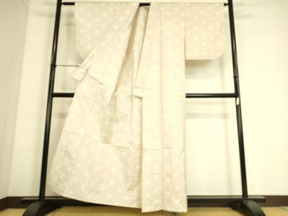 平和屋着物▽本場大島紬 単衣 麻の葉文 正絹 逸品 DAAS0741az
