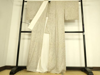 平和屋着物▽本場大島紬　単衣　7マルキ　流水文　正絹　逸品　DAAS0747az
