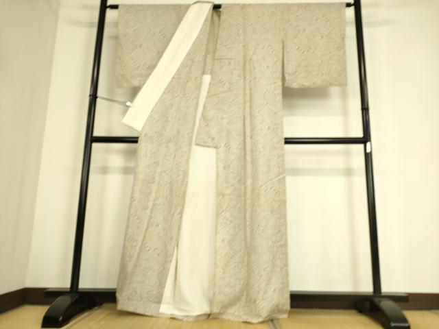 平和屋着物▽本場大島紬　単衣　7マルキ　流水文　正絹　逸品　DAAS0747az