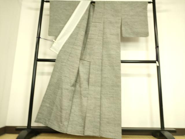 平和屋着物▽上質な紬　単衣　霞文　正絹　逸品　DAAS0767az