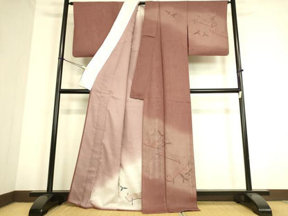平和屋着物▽訪問着 無双 紗袷 紗×絽 流水渡橋花文 正絹 逸品 DAAS0769az