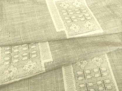 平和屋着物▽上質な紬 単衣 色紙重ね花文 正絹 逸品 DAAS0768az