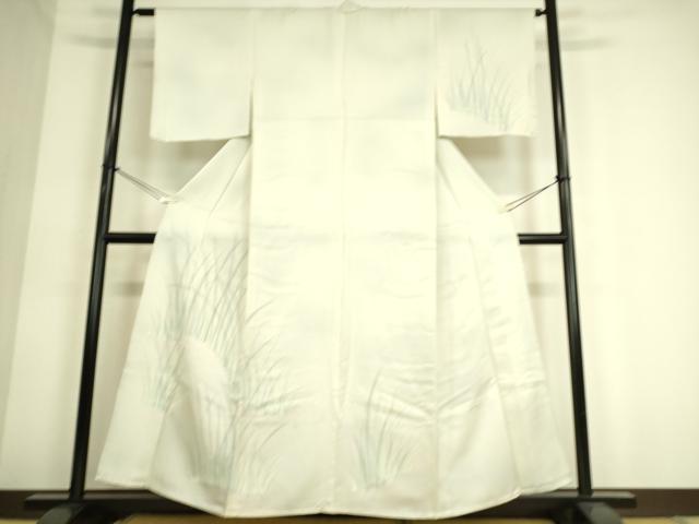 平和屋着物▽訪問着 単衣 草葉文 手描き 正絹 逸品 DAAS0799az