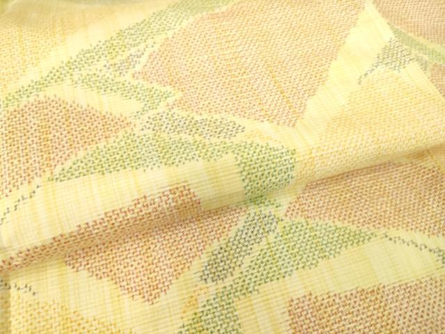 平和屋着物▽上質な紬 単衣 色紙重ね文 正絹 逸品 DAAS0807az