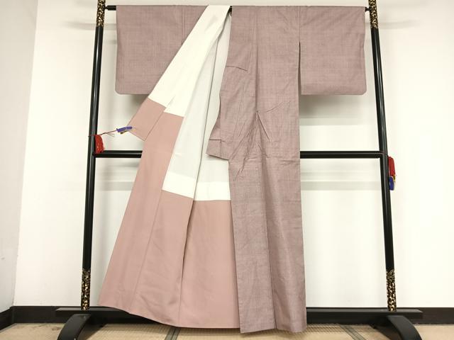平和屋着物●本場大島紬 7マルキ 麻の葉文様 正絹 逸品 AAAV9170np
