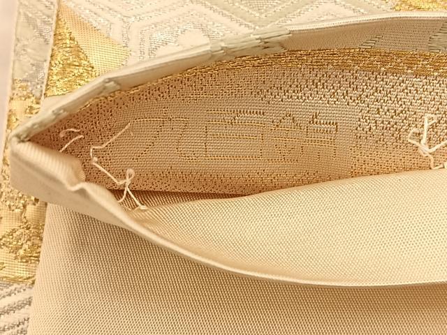 平和屋着物◎六通柄袋帯 唐織 九百錦 草花文 金銀糸 正絹 逸品 BAAT4592wb