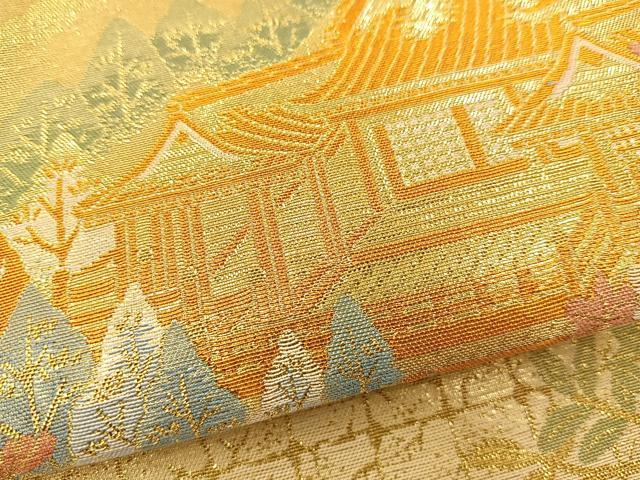 平和屋着物◎六通柄袋帯 瑞祥洛彩文 金糸 正絹 逸品 BAAR4949ct