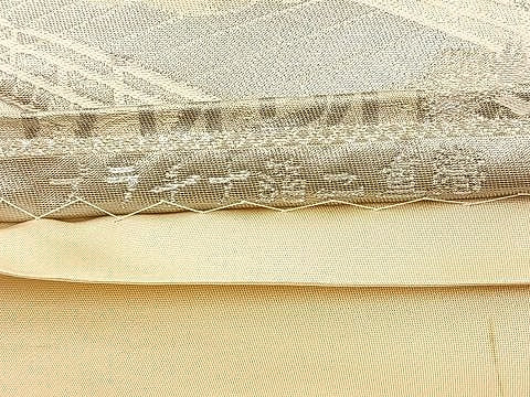 平和屋着物◎六通柄袋帯 唐織 風景文 プラチナ箔二重織 正絹 逸品 BAAT4709kg