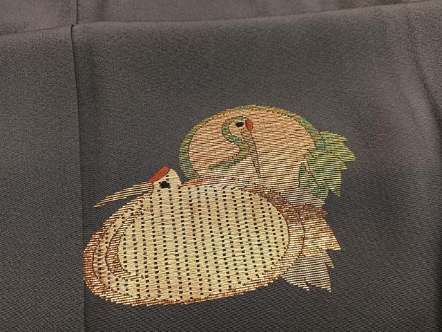 平和屋着物●訪問着 竹屋町刺繍 総刺繍 鶴 金糸 正絹 逸品 BAAT8727hv