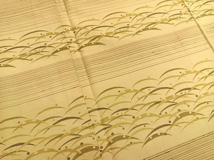 平和屋着物●訪問着　紬地　露芝文　正絹　逸品　BAAT8735hv