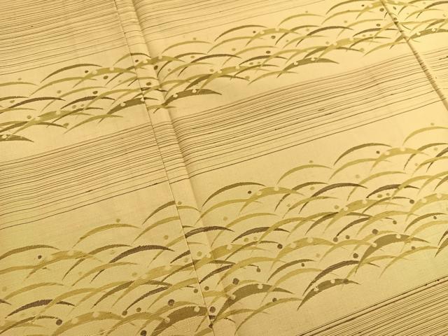 平和屋着物●訪問着　紬地　露芝文　正絹　逸品　BAAT8735hv