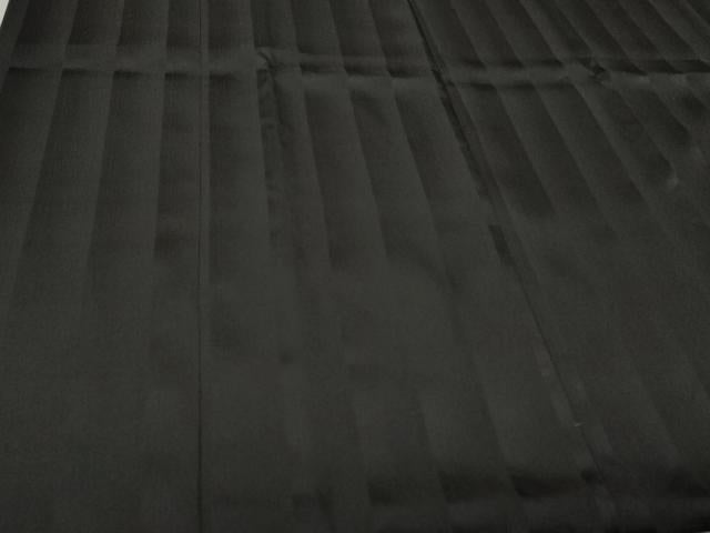 平和屋着物＃道行コート　雨コート　リバーシブル　霞文　黒地　ロング丈　正絹　逸品　CABA3446ua