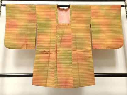 平和屋着物∞道行コート 霞文 暈し染め 正絹 逸品 CAAT5678id