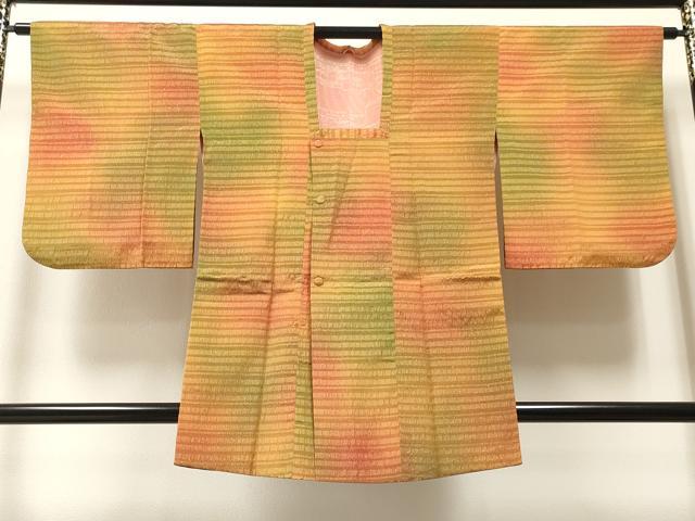 平和屋着物∞道行コート 霞文 暈し染め 正絹 逸品 CAAT5678id