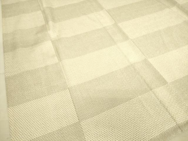 平和屋着物▽本塩沢 単衣 横段文 110亀甲 正絹 逸品 DAAS0943az