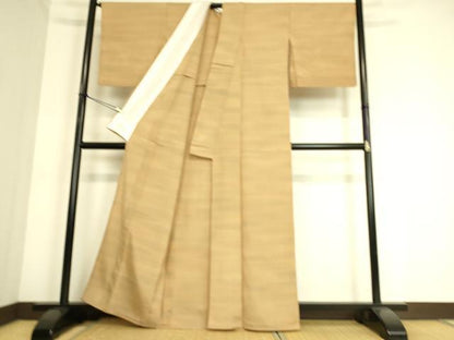平和屋着物▽上質な小紋 単衣 霞文 正絹 逸品 DAAS0980az