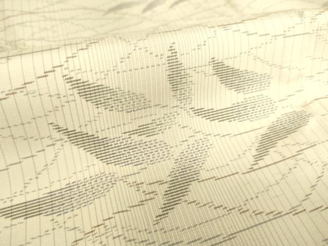 平和屋着物▽本場大島紬 白大島 単衣 草葉文 さが美扱い 正絹 逸品 DAAS0979az