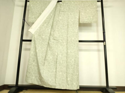 平和屋着物▽本塩沢 単衣 花尽くし 正絹 逸品 DAAS0989az