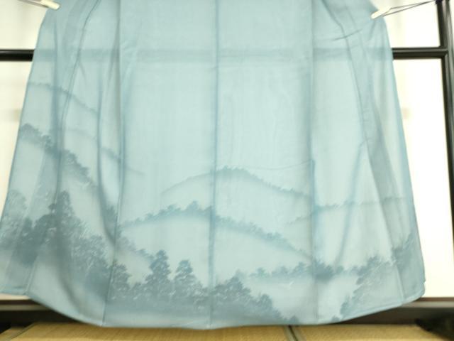 平和屋着物▽訪問着 無双 紗袷 紗×絽 飛鳥樹林文 さが美扱い 正絹 逸品 DAAS0996az
