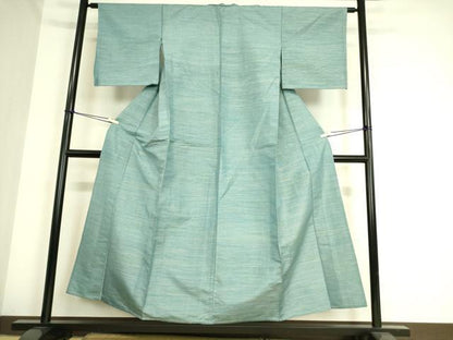 平和屋着物▽上質な紬 単衣 霞文 正絹 逸品 DAAS0994az