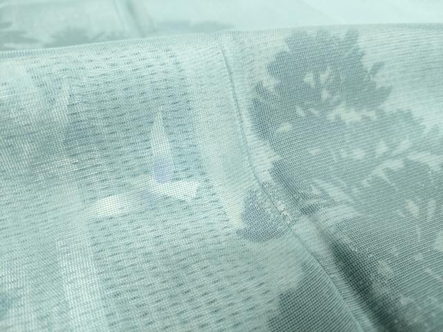 平和屋着物▽訪問着 無双 紗袷 紗×絽 飛鳥樹林文 さが美扱い 正絹 逸品 DAAS0996az