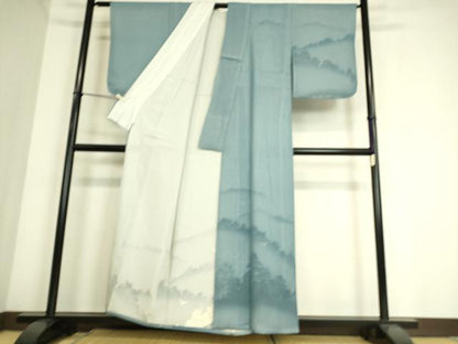 平和屋着物▽訪問着 無双 紗袷 紗×絽 飛鳥樹林文 さが美扱い 正絹 逸品 DAAS0996az