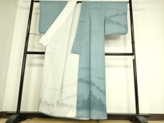 平和屋着物▽訪問着 無双 紗袷 紗×絽 飛鳥樹林文 さが美扱い 正絹 逸品 DAAS0996az