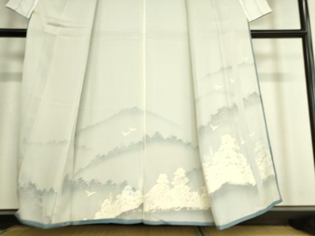 平和屋着物▽訪問着 無双 紗袷 紗×絽 飛鳥樹林文 さが美扱い 正絹 逸品 DAAS0996az