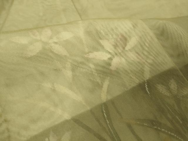 平和屋着物▽訪問着 無双 紗袷 紗×紗 色紙花文 正絹 逸品 DAAT9008az