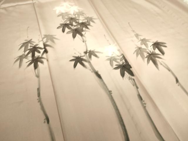 平和屋着物▽訪問着 単衣 笹文 手描き 暈し染め 正絹 逸品 DAAT9004az