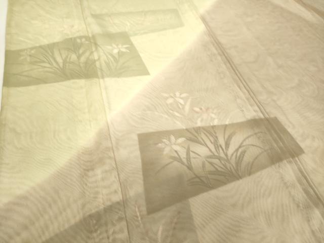 平和屋着物▽訪問着 無双 紗袷 紗×紗 色紙花文 正絹 逸品 DAAT9008az