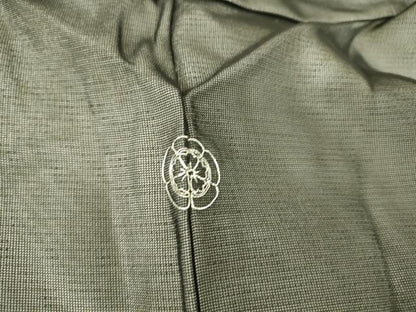 平和屋着物▽訪問着 無双 紗袷 紗×絽 草花文 手描き 黒地 正絹 逸品 DAAT9007az