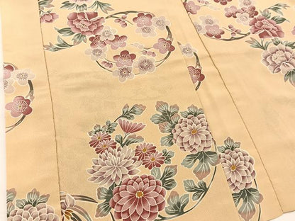 平和屋着物＃H・L（アッシュエル）　HENRI-LUC CHAPUIS　長羽織　花丸文　洗える着物　BAAT8928gt