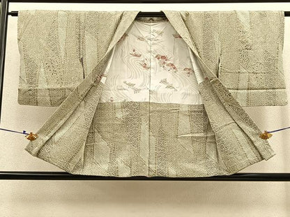 平和屋着物＃名門　藤娘きぬたや・総絞り　羽織　吉祥草花文　正絹　逸品　未使用　BAAT8997gt
