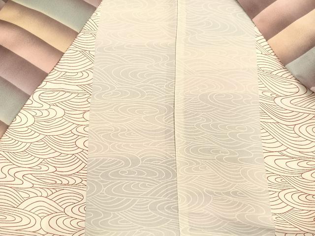 平和屋着物∞道中着 横段文 正絹 逸品 BAAT9247gt