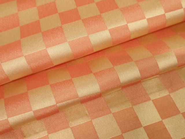 平和屋着物●長襦袢 無双仕立て 市松文様 広衿仕立て 洗える着物 AAAW5339br