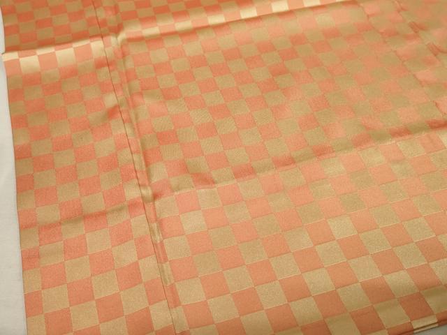 平和屋着物●長襦袢 無双仕立て 市松文様 広衿仕立て 洗える着物 AAAW5339br