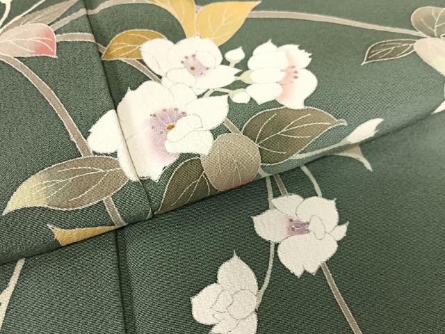 平和屋着物●訪問着 友禅 作家物 枝花文 暈し染め 正絹 逸品 AAAW9066zg