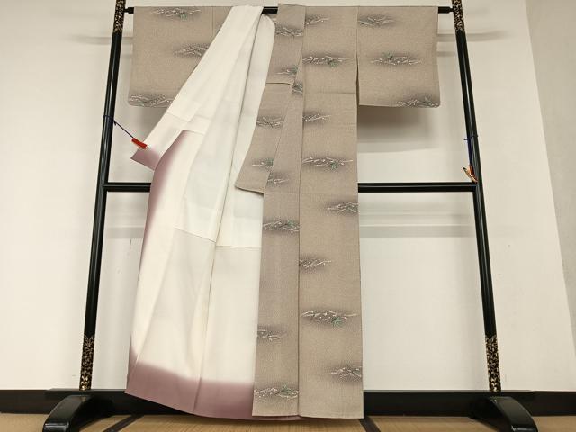 平和屋着物●上質な小紋 吹き寄せ文 暈し染め 正絹 逸品 AAAW9058zg