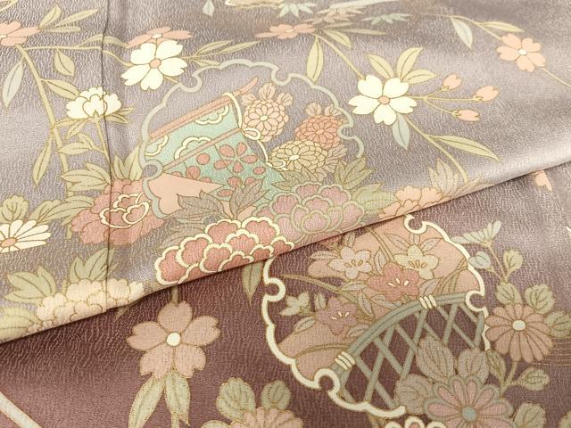 平和屋着物●訪問着 流水雪輪花文 暈し染め 金彩 正絹 逸品 AAAW9070zg