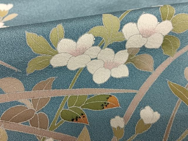 平和屋着物●訪問着　友禅　作家物　枝花文　暈し染め　正絹　逸品　AAAW9082zg