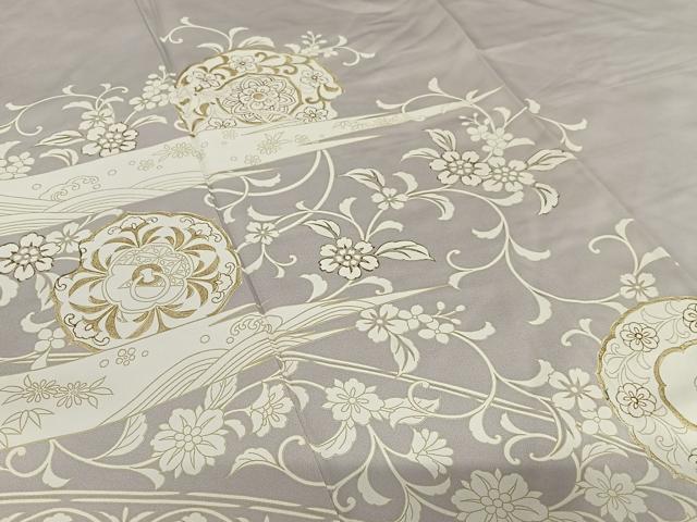 平和屋着物●訪問着 正倉院花唐草文 金彩 正絹 逸品 AAAW9077zg