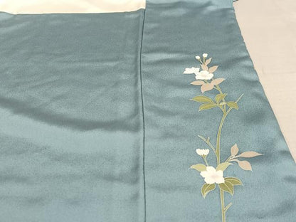 平和屋着物●訪問着　友禅　作家物　枝花文　暈し染め　正絹　逸品　AAAW9082zg