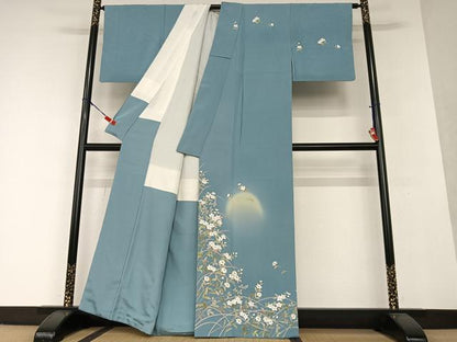 平和屋着物●訪問着　友禅　作家物　枝花文　暈し染め　正絹　逸品　AAAW9082zg