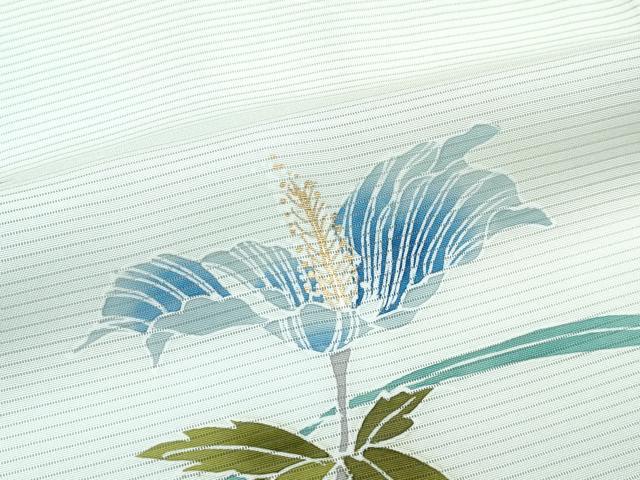 平和屋本店＊極上 夏物 訪問着 絽 草花文 暈し染め 金彩 砥粉色地 反端付き 逸品 未使用 CZAA2819s5