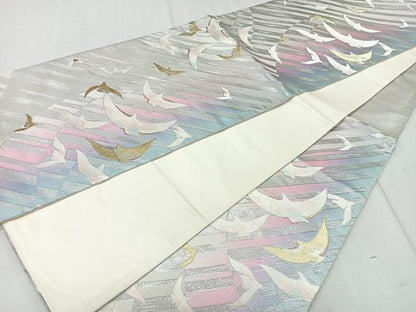 平和屋着物◎六通柄袋帯 唐織 飛鳥文 金銀糸 正絹 逸品 CAAR1981nb