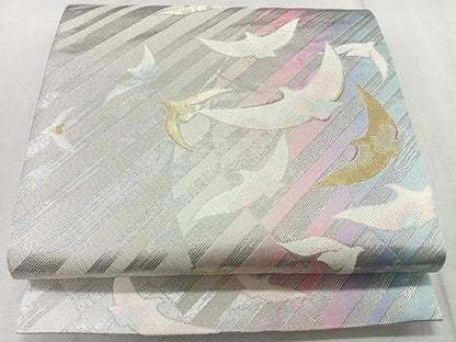 平和屋着物◎六通柄袋帯 唐織 飛鳥文 金銀糸 正絹 逸品 CAAR1981nb