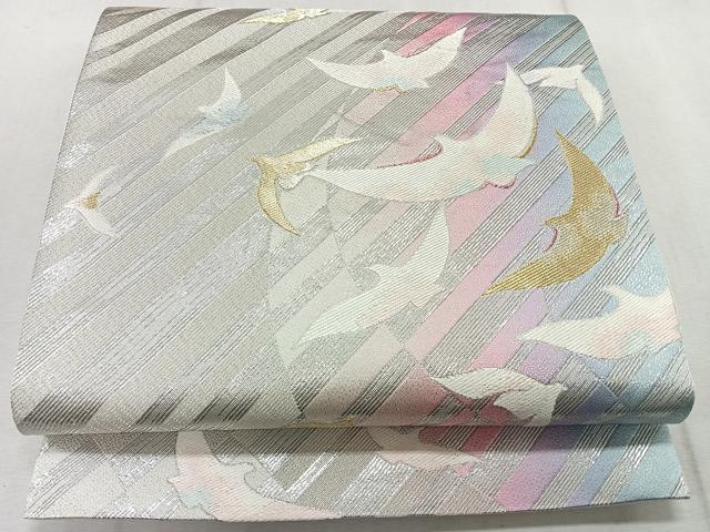 平和屋着物◎六通柄袋帯 唐織 飛鳥文 金銀糸 正絹 逸品 CAAR1981nb
